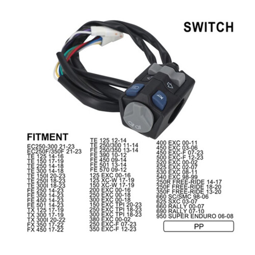 Five-Function Motorcycle Combination  Turn Signal High and Low  Horn for  EC/TE/FE/TX/EXC 125-570 2