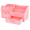 2Sets Multifunktionaler Desktop Organizer Schublade Pink ABS 3