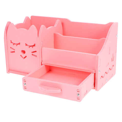 2Sets Multifunktionaler Desktop Organizer Schublade Pink ABS 2