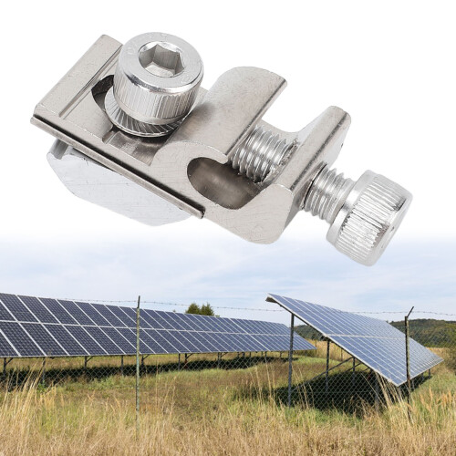 10 Pcs Solar Grounding Lugs Steel Clamp Kit 2