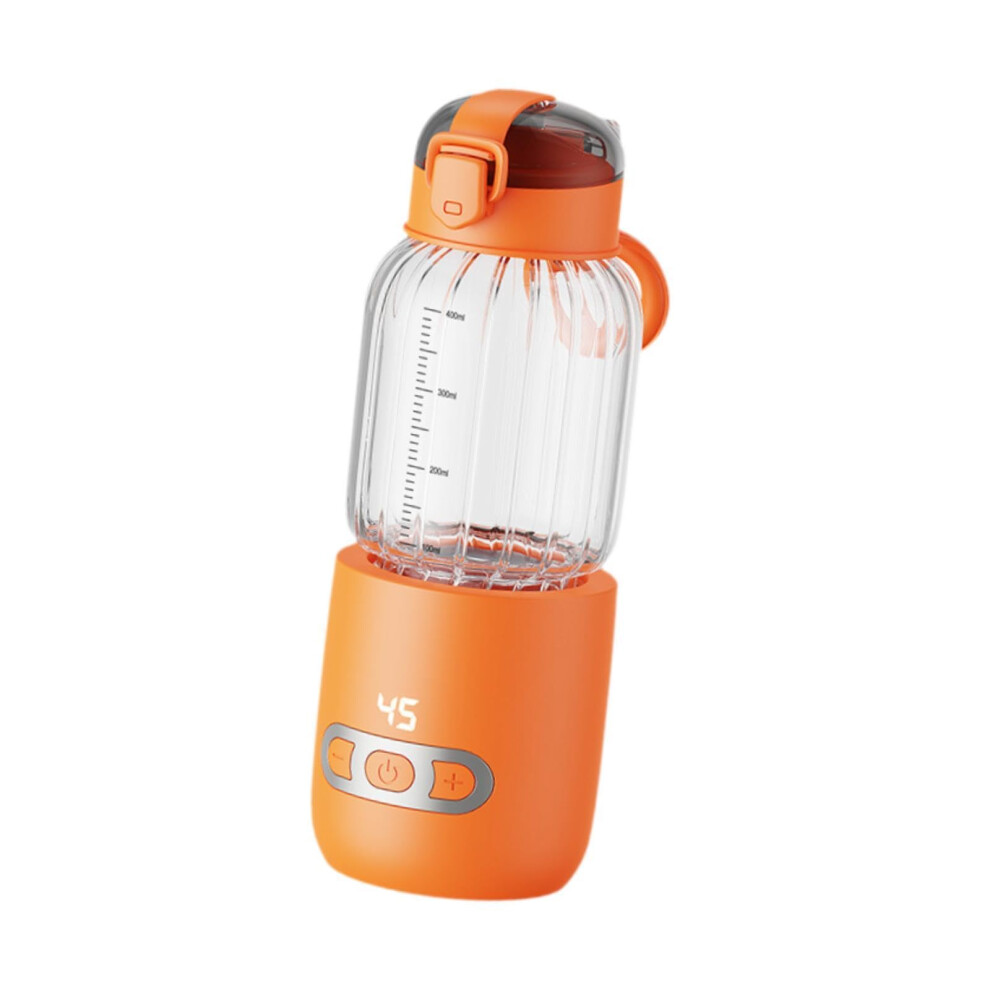 Portable Bottle Warmer,Baby Milk Warmer,Baby Flask Accurate Temperature Control,Usb Rechargeable Water Bottle,Outdoors Picnic, 400Ml Orange