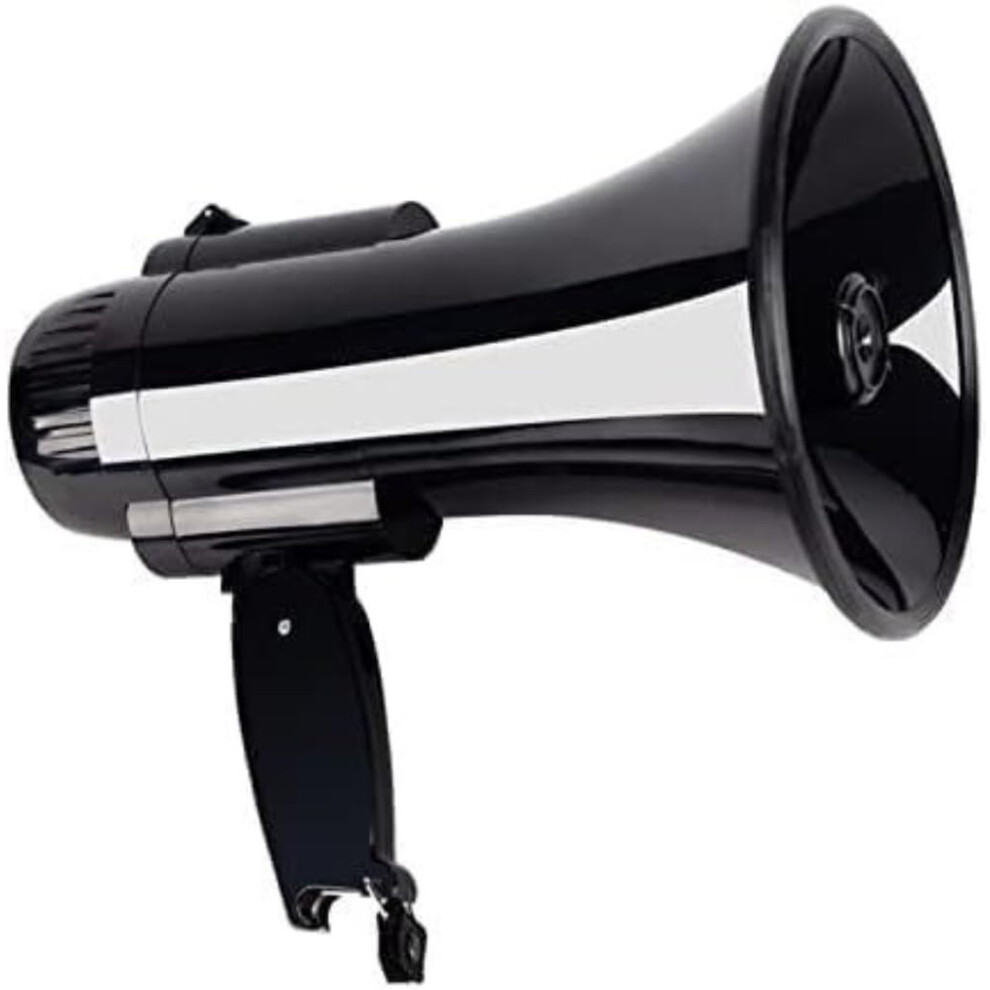 Megaphone Bullhorn With Builtin Siren, Clear Loud Voice, Lightweight Abs Handheld Speaker Black 9382693258489