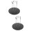 2Sets Airbrush Modellenstandaard Zwart Plastic Metaal Voor DIY 9