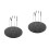 2Sets Airbrush Modellenstandaard Zwart Plastic Metaal Voor DIY 6