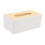 2St Simpele Witte Tissue Box Hout Plastic Voor Huis En Reis 11