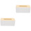 2St Simpele Witte Tissue Box Hout Plastic Voor Huis En Reis 3