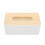 2St Simpele Witte Tissue Box Hout Plastic Voor Huis En Reis 9