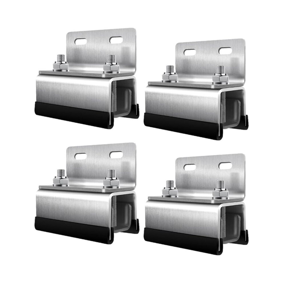 4 Pcs Brackets,Stainless Steel Solar Bracket For Stable Roof Box Fixing,With Wrench Solar Accessories For Rvs And Yachts 6031335743595