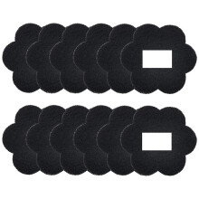 Universele Vervangingsfilters voor Houtskool in Prullenbakken, 12-Pack Bloemvormige, Zelfklevende Actieve Houtskool, Absorberende Filters