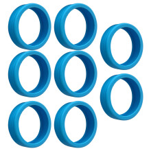 8 pièces de housses en silicone pour roue de bagage, réduction du bruit, absorption des chocs, bleu