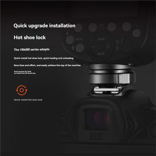V860III Flash de Câmera Speedlite Flash de Câmera Speedlite Flash de Câmera DSLR para 2
