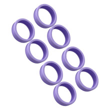 8PCS Housses de roues de valise en silicone violet, absorbeurs de chocs, contre le bruit