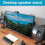 MetalComputer Speaker Stand, C C Speaker Stand, VibrationResistant, SpaceSaving Desktop Speaker Stand 3