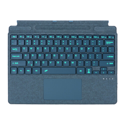 Type Cover for Surface Pro 8/9/10/X/11, Slim Backlit Keyboard (Sapphire)