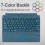 Type Cover for Surface Pro 8/9/10/X/11, Slim Backlit Keyboard (Sapphire) 3