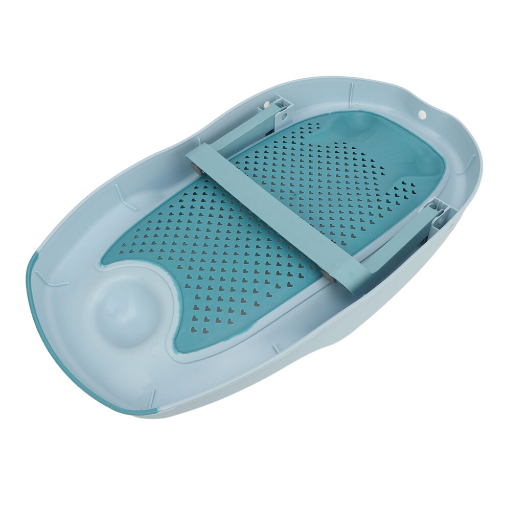 Foldable Heart Shaped Infant Bath Holder - Ergonomic Design Blue