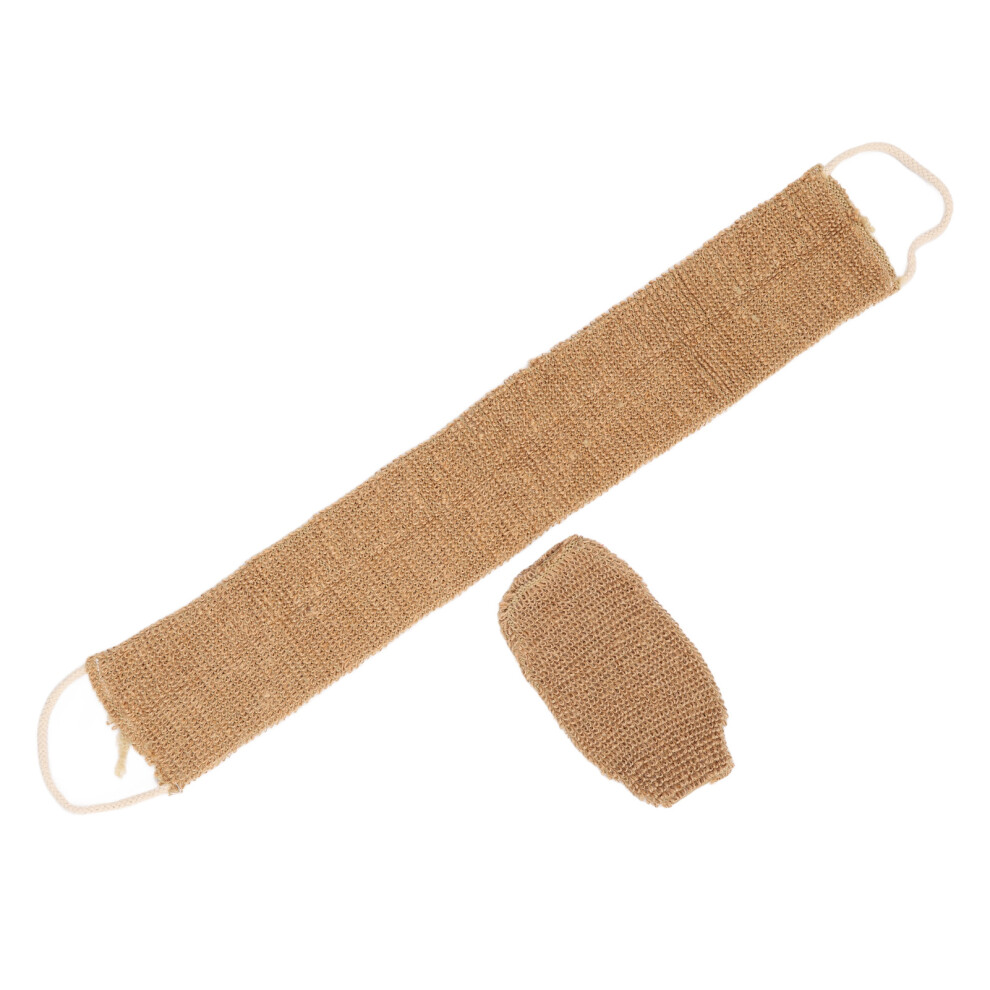Portable Ramie Bath Scrubber Set for Men & Women, Exfoliating Glove