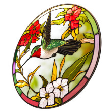 Collision Hummingbird Window Cling PVC Static Decal for Glass Easy Removable
