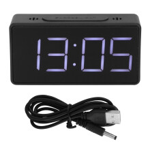 Dimmbare Displayuhr, großer digitaler Wecker für Senioren und Kinder, USB-Ladeanschluss für bequemes Aufladen von Geräten in der Nacht, einfach