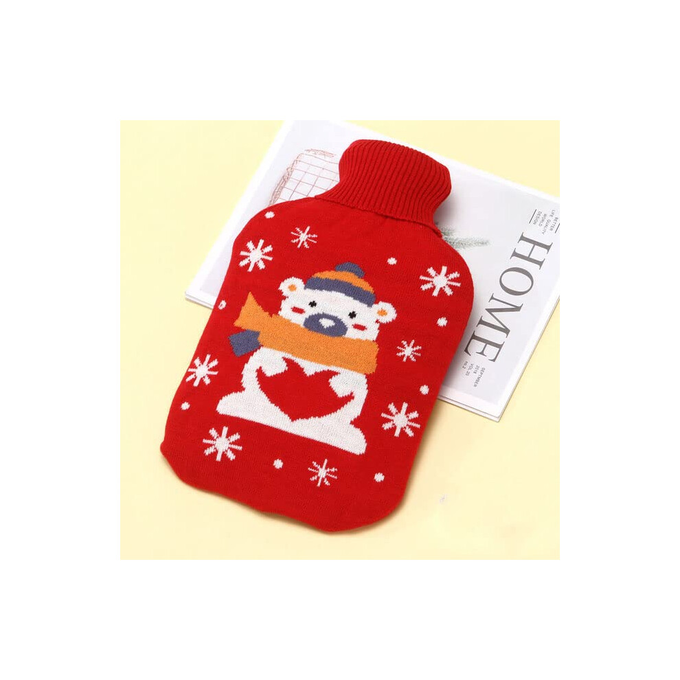 2000ml Hot Water Bottle Knitted Cover Hand Warmer Winter Heat Preservation Cloth Bag Model 7