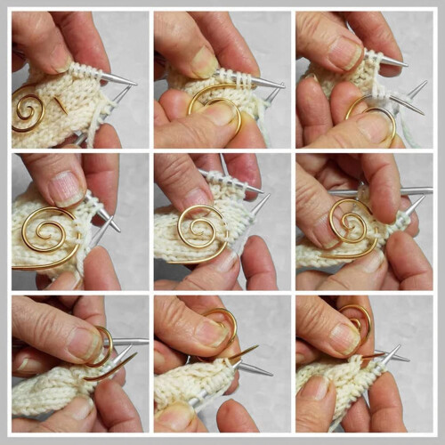 3 Stück Spiralgarn-Nadeln aus Edelstahl, 4x3,5 cm, silber 2