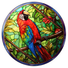 Bird Pattern Stained Window Cling Decorative Collision Window Decal for Glass Doors Removable Static Cling Sticker Protecting Birds with PVC Design