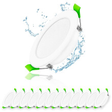 LED Recessed Ceiling Downlights 12Pack 5W Ultra Flat 25mm IP44 White Adjustable Warm Natural Cool White AC220240V