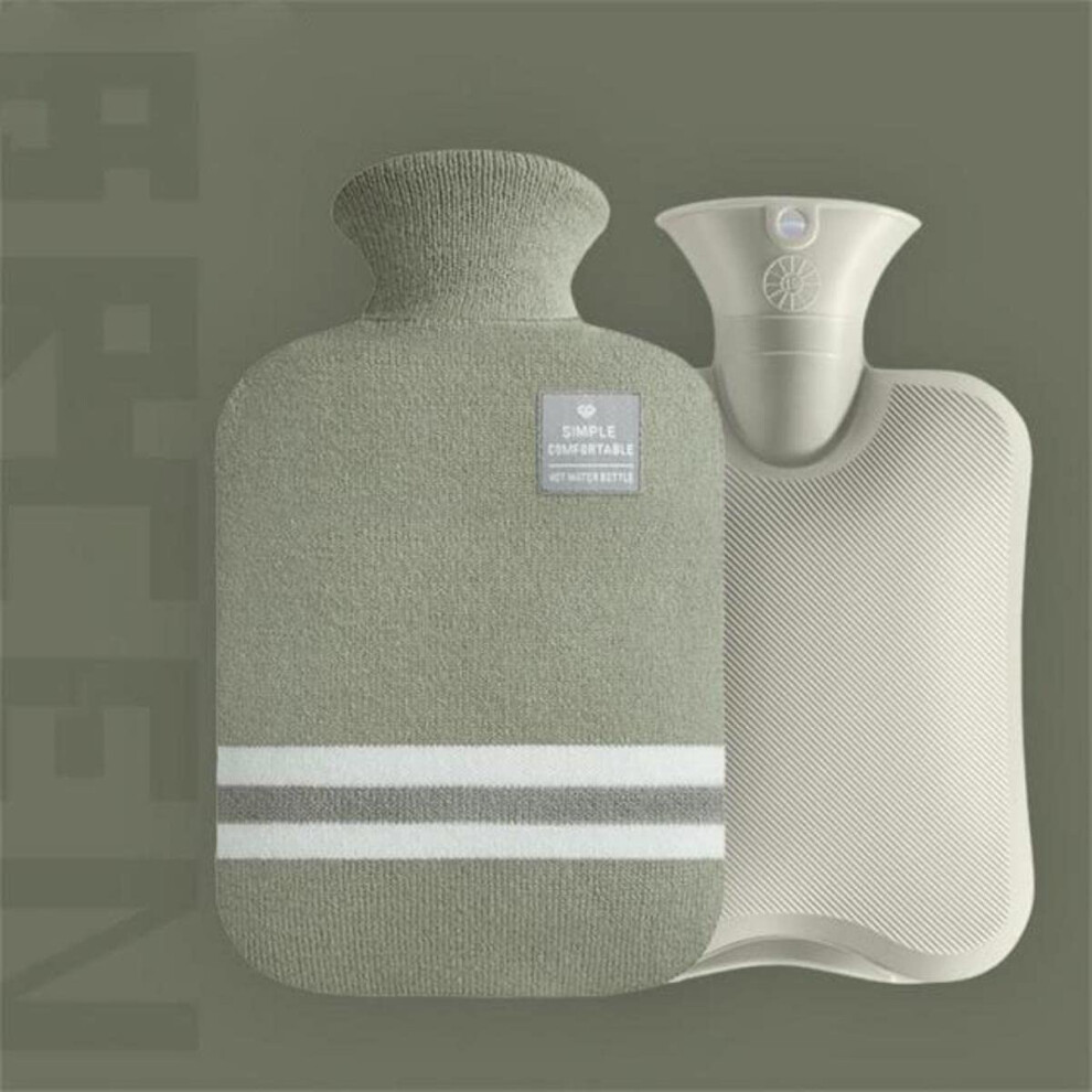 Warm Water Bag Pocket Portable Plastic 1000ML Hand Warmer For Hands And Feet With Knitted Soft Cozy Cover