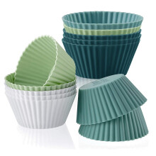 BPA Free Silicone Molds, Dishwasher Safe Baking Cups for Easy Cleanup, Safe For Direct Food Contact, Soft And Durable Texture, Morandi Color,