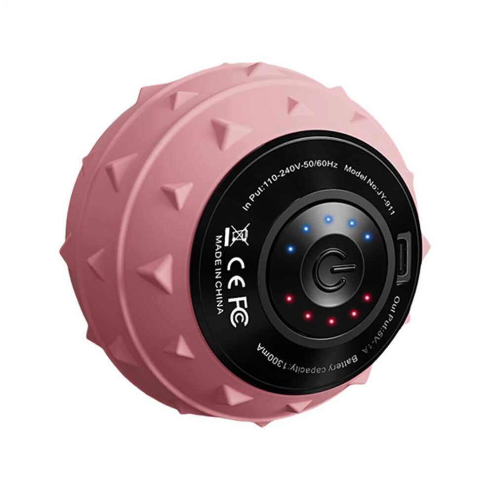 Electric Massage Ball Handheld Deep Tissue Massager SkinFriendly Surface Pink For Neck Back Shoulders Legs Waist