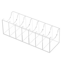 Acrylic Organizer 8 Slot Transparent Stackable Display Dust Proof Lid Closet Storage System Accessory 7 Grid
