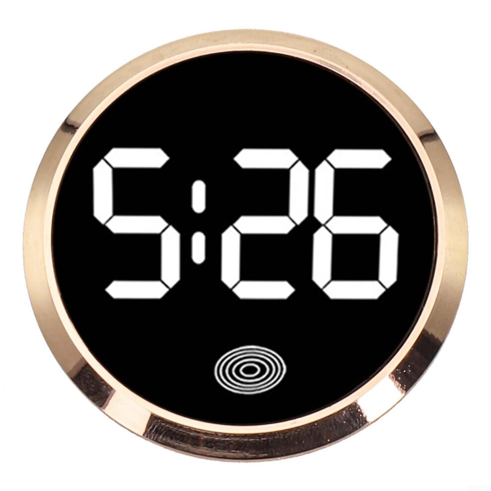 Rose Luminous Car Interior Clock With Touch Control For Dashboard And Universal Vehicle Fit Gold 9382693920249