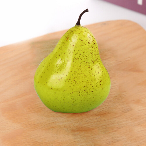 Modelo de simulación de fruta artificial de pera verde de espuma