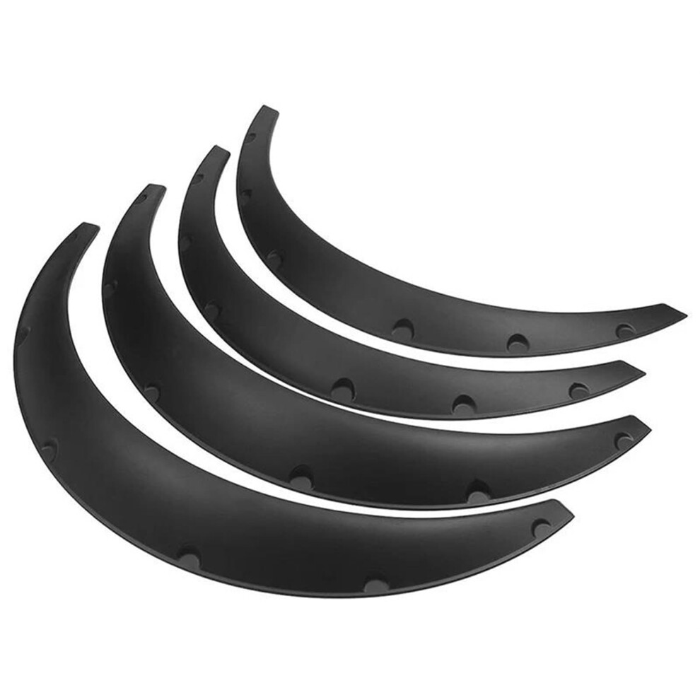 Universal Car Fender Flares Set 4Pcs Scratch Resistant Mud Splash Protection Wheel Arch Trim 9189345425844