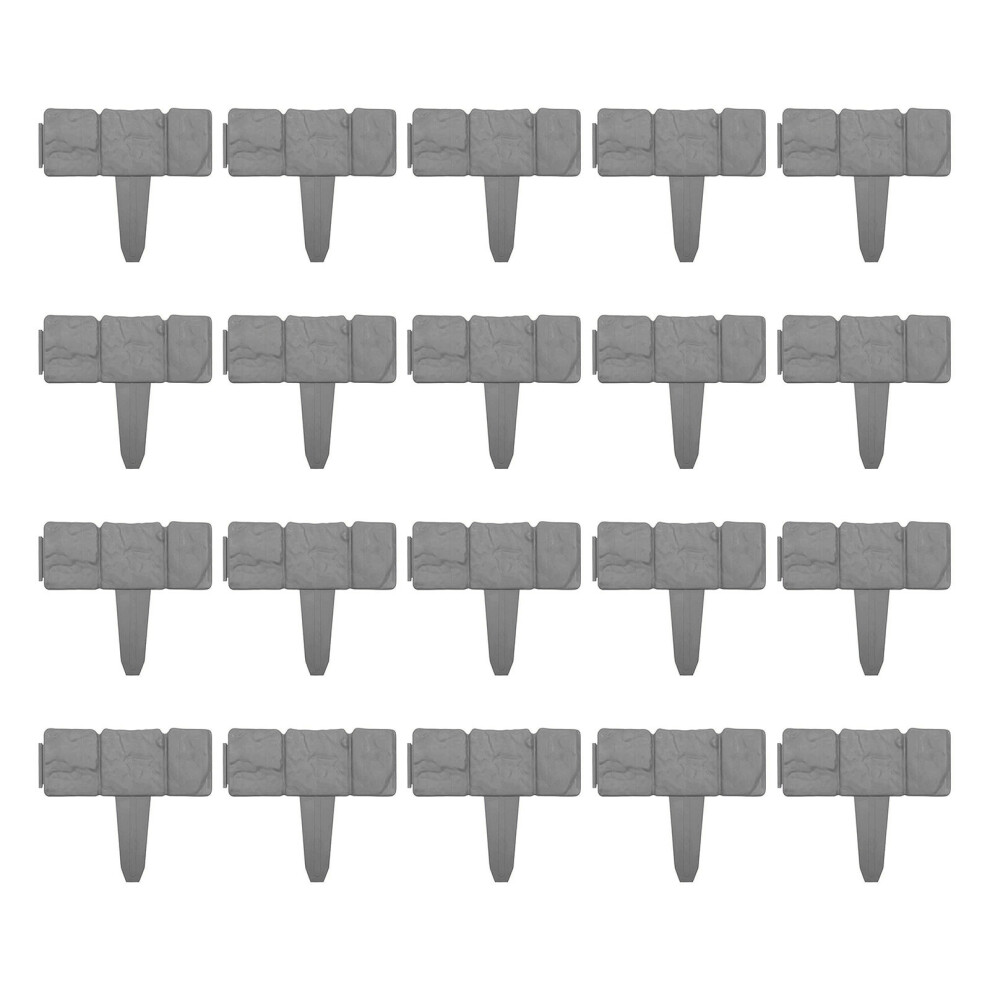 Garden Edging Border Plastic Landscape Edging- 20 Pieces 7627000740489