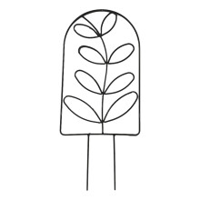 Durable Garden Trellis Climbing Plant Stem-black pointed leaves