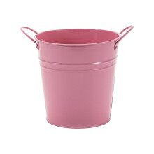 Retro Tin Garden Succulent Binaural Flower Pots Garden-Pink