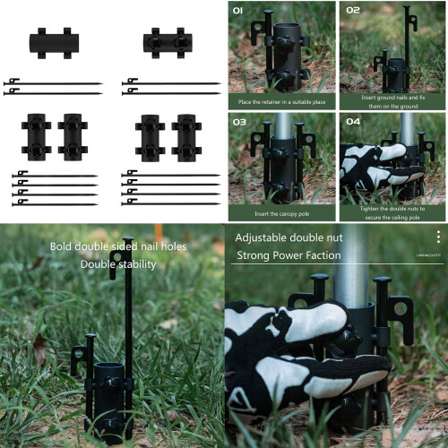 Outdoor Camping Tent Bracket Support Rod Canopy Poles Holder-E 2