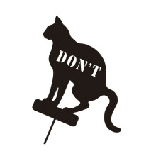 Metal Don't Pooping Statues Garden Yard Stake Ornaments for-cat