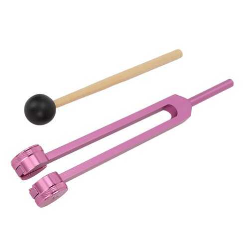128Hz Alu-Legierung Stimmgabel-Set mit pinker Oberfläche, 24,5 cm 2