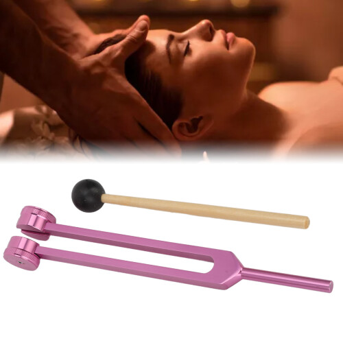 128Hz Alu-Legierung Stimmgabel-Set mit pinker Oberfläche, 24,5 cm 1