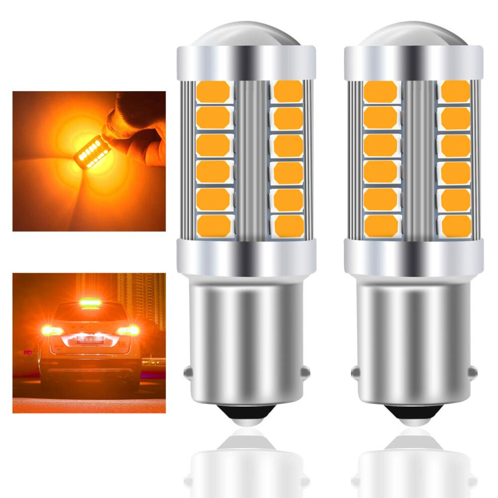1156 Ba15s P21w 7506 Car Led Bulbs Turn Signal 900Lm 5730 33Smd 1230V 2Pcs Amber/Yellow/Light 9382693920942