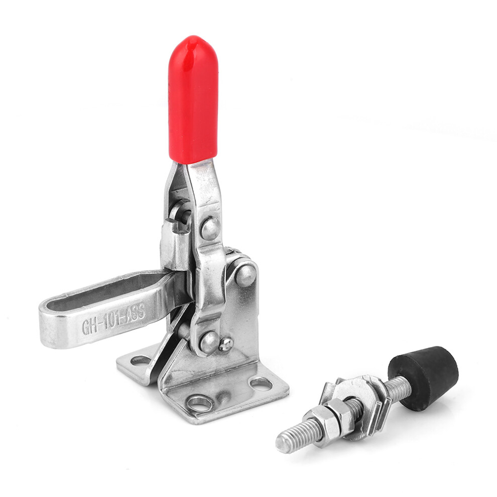 High Carbon Steel Vertical Toggle Clamp Corrosion Resistant Quick Release Sturdy Construction Efficient Design With Lock-Out Hole Adjustable Spindles 9138057855944