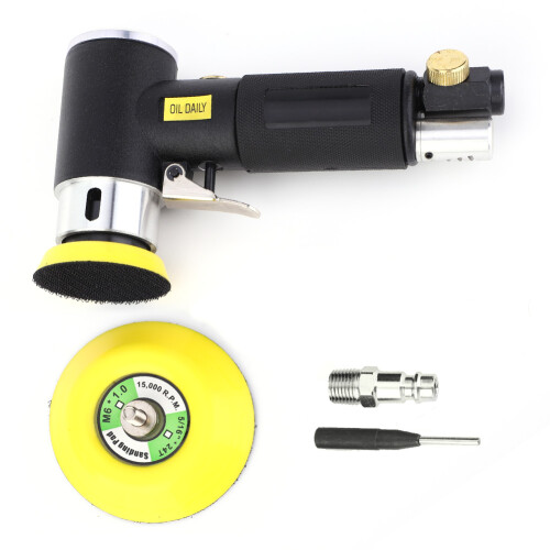 Efficient Sanding Precision Pneumatic Air Angle Sander 15000RPM Adjustable Speed Hook and Loop Disc Mount Low Vibration Design for Auto Body Work