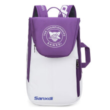 Holds 3 Rackets Tennis Backpack Large Capacity Waterproof for Tennis/Pickleball/Badminton Purple
