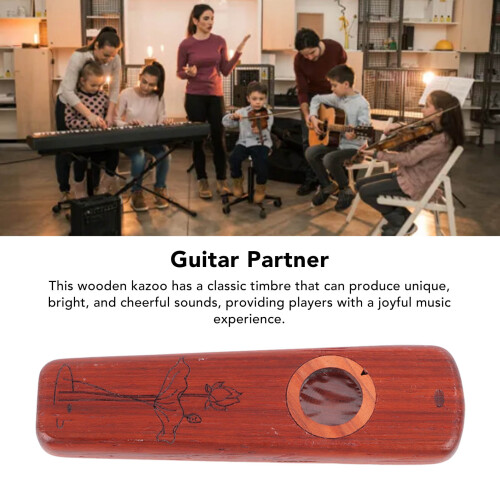 Wood Kazoo Lightweight Portable Rosewood Gift 2