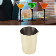 Durable Stainless Steel Mixing Cup for Bars - Gold Plated Easy to Clean
