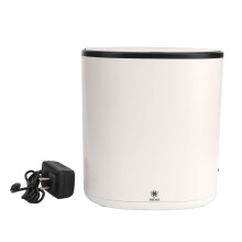 Lavadora de roupas íntimas compacta, portátil, com centrifugação turbo, lavagem suave e potente. Operação fácil com um único botão. Cesto de