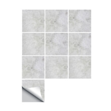 Elegant Marble Peel & Stick Floor Tiles, Grey Cement Design Enhances Any Room, High-Quality Thickening Ensures Durability And Longevity