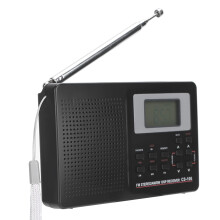 Portable Radio, FM AM SW MW LW TV Full Band Pocket Radio Player, Strong Reception Mini Radio with Digital Clock and Headset, Long Battery Life